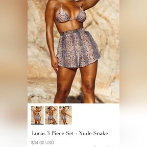 New...never worn 3 piece swimsuit